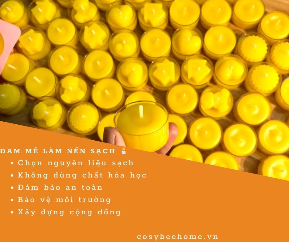 Đam mê làm nến sạch