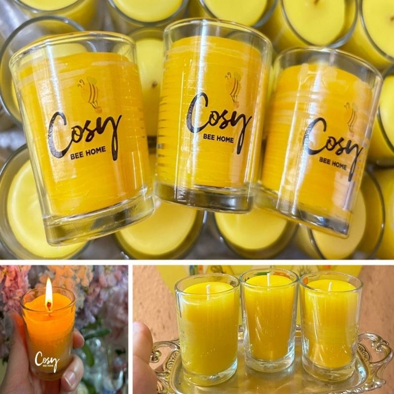 Nến ly sáp ong rừng 12h